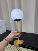 Lampe de camping, lampe lune, lampe de chevet de chambre à coucher, lampe de chevet à intensité variable, moderne avec 3 températures de couleur, lampe de table de chevet USB