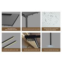 Auvent rétractable en aluminium pliable électriquement, auvent intelligent anti-pluie, ombrage pour cour, terrasse, véranda extérieure, villas