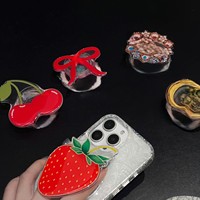 Support de téléphone magnétique pour bureau avec motif fleur et coquillage, fonction anti-vibration, support de téléphone