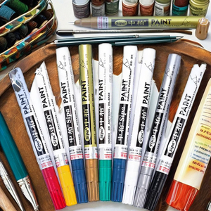 Pour les stylos marqueurs de peinture imperméables indélébiles personnalisés 0.7mm couleurs infinies à <span class=keywords><strong>pointe</strong></span> extra <span class=keywords><strong>fine</strong></span> pour l'écriture de CD à encre permanente d'art - Product Image 3