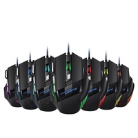 Haohuaxin Souris filaire Souris optique de jeu Interface de souris USB Rétro-éclairé RVB