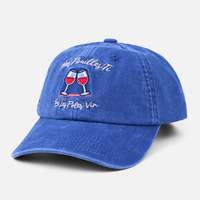Gorra de Papá Bordada de Perfil Bajo de 6 Paneles, Sin Estructura, de Sarga de Algodón 100% Lavado, con Visera Curva y Hebilla Metálica, Calidad Premium de Fábrica