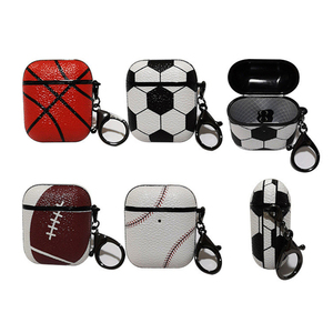 Football <span class=keywords><strong>Basketball</strong></span> Rugby Baseball étui en cuir pour Apple <span class=keywords><strong>Airpods</strong></span> 1/2/3/4 protecteur pour <span class=keywords><strong>Airpods</strong></span> Pro 2 housse casque sans fil sac - Product Image 1