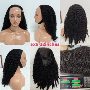 Promoción 82.2$ Letsfly Glueless Pissy QQ Pelucas con Cierre de Encaje 5x5 Pre-arrancadas 4 #   Venta al por Mayor de Cabello Humano Virgen Natural - Product Image 4