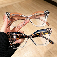 Gafas de lectura de ojo de gato extragrandes con montura óptica de colores de moda, monturas de gafas de mujer con forma de mariposa al por mayor