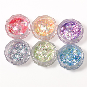Nuevo Polvo Espejo para Uñas Europa Aurora con Efectos de Escamas de Hielo Mágicas, Terciopelo de Nieve y Fragmentos de Escamas de Hielo - Product Image 4