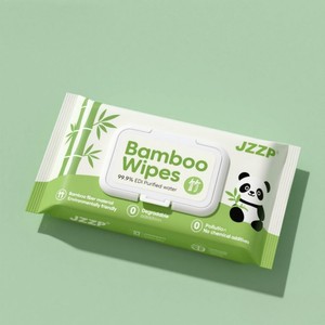 Échantillons Gratuits Lingettes Humides Extra Douces Antibactériennes Écologiques pour Bébé avec Logo Personnalisé - Product Image 1