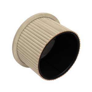 Combohome Nesting Coffee <strong>Table</strong> Set 2 Modern Accent Fluted Base Bamboo Glass Top <strong>Circle</strong> <strong>Side</strong> <strong>Table</strong> Set Minimalist Living Room - Product Image 5