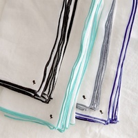 Serviettes de mariage personnalisées en lin lavé à la pierre 100% naturel, broderie personnalisée, broderie de lettres sur mesure