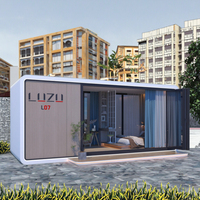 Maison modulaire préfabriquée en conteneur facile à assembler Maison préfabriquée en verre détachable Maison mobile Sandwich Hôtels Chambres à coucher