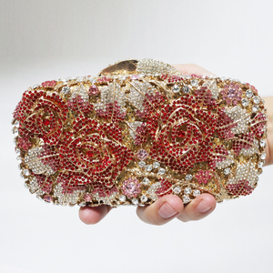 Pochette <span class=keywords><strong>de</strong></span> Soirée Mariage Femme en Cristal et Strass, Sac à Main <span class=keywords><strong>Bouquet</strong></span> <span class=keywords><strong>de</strong></span> Fleurs Diamantées, Tendance Mariage 2025 - Product Image 3