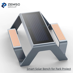 ZEMSO ZEMSO-ZY-0015 Panchina Intelligente Solare in Metallo Moderno, Arredo Smart con Ricarica Wireless, Resistente all'Acqua per Ospedali - Product Image 1