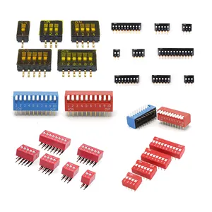 Novo interruptor de mergulho spdt 4 pinos chamado dp -4 com dip switchpitch 2.54mm preto tipo smd dip switch conector 2.54mm