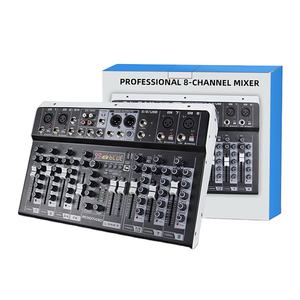 มิกเซอร์เสียงระดับมืออาชีพ 6 ช่องสัญญาณ ขนาดเล็ก สำหรับใช้งานในบ้านและการแสดงบนเวที พร้อมเอฟเฟกต์ในตัว <span class=keywords><strong>EQ</strong></span> 3 แบนด์ ระบบอัตโนมัติ บลูทูธ - Product Image 3