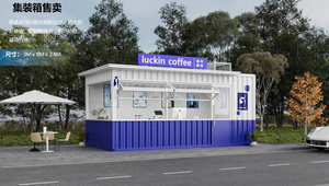 Container Prefabbricato Modulare di Lusso CE 40ft su Misura a 2 Piani per Esterni, Design per Caffetteria, Barbiere, Negozio di Abbigliamento - Product Image 4