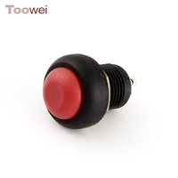 Interrupteur à bouton-poussoir étanche IP67 TOOWEI rond de 12 mm avec borne à souder autobloquante