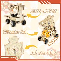 Nouveauté : Kit scientifique STEM pour enfants, kits d'expériences 6-en-1, ensemble de construction électrique, jouets éducatifs en bois pour enfants