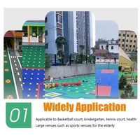 Sol de terrain de basket-ball de différentes couleurs, résistant à l'usure, en PVC, pour zone de loisirs, prêt à être expédié en conteneur