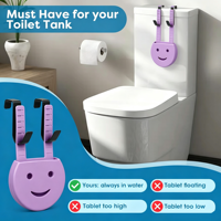 Support réglable pour tablettes de nettoyage de réservoir de toilettes, panier suspendu en silicone avec crochets antirouille pour organisateur de nettoyant de cuvette