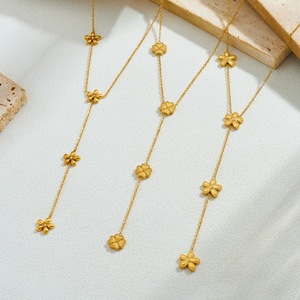 Fashion Pendant Necklace Zinc Alloy Star Flower Daisy Design Long Clavicle Chain Daily Wear Gift Jewelry N4272N4276 - Product Image 2