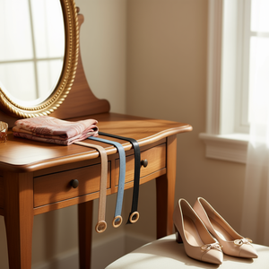 Cintura in Pelle PP con Fibbia Rotonda in Imitazione Rattan da 5 Cm per Donna, Accessori Moda - Product Image 3