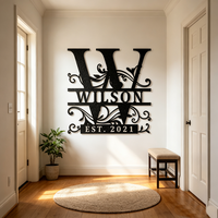 Panneau mural personnalisé en métal avec nom de famille et logo sur mesure pour la décoration de la ferme