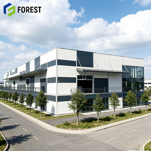 Atelier en structure métallique, résistant aux intempéries et aux tremblements de terre, hall d'exposition écologique à grande portée claire - Product Image 1
