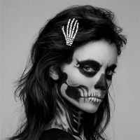 Halloween squelette mains os pinces à cheveux griffes crâne main épingle à cheveux Punk Rock Style pour femmes filles accessoires de cheveux