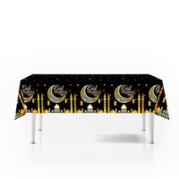Nappe de table jetable en plastique Microstar Ramadan, imprimée, anti-huile, imperméable, pour les fournitures de fête musulmane Eid Mubarak