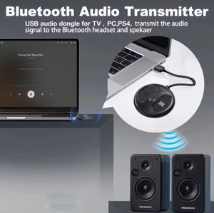 Émetteur audio sans fil LE524, dongle <span class=keywords><strong>Bluetooth</strong></span> USB mains libres pour TV, PC, <span class=keywords><strong>PS4</strong></span>, connecte 2 casques - Product Image 6