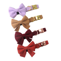 Collier à nœud papillon en velours côtelé pour chats et chiens, accessoires pour animaux de compagnie, collier à nœud papillon personnalisé et mignon pour animaux de compagnie