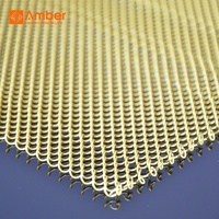 Rideau décoratif en maille d'acier inoxydable doré flexible et élégant pour restaurant, lustre