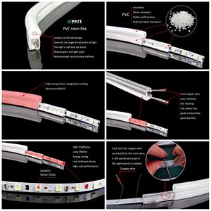 Néon multicolore Flexible Néon LED PVC Ce 80 IP65 24V RGB Led Strip Light 480d Silicone Ip67 Landscape Tube 480 1200 - Product Image 3