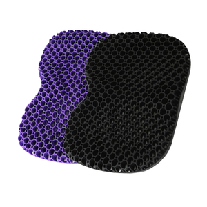 Cojín de Asiento con Diseño de Panal de Abeja Morado, con Funda Extraíble, para Alivio de Presión en la Silla, Soporte para Glúteos, Forma Oblonga - Product Image 4