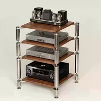 GOB-059 Hi-Fi Amfi Rafı Ses Sistemi Standı Hoparlör Rafı AV Ekipman Dolabı Darbeye Dayanıklı İzoleli Raf (Amfi ve CD Çalar için)