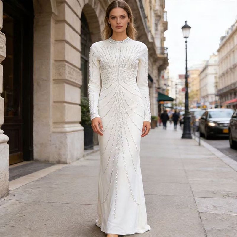 On Sale Nice White Party Dresses Chantilly Lace & Sequin Design |  Alibaba.com