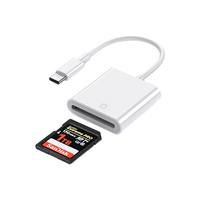 Adaptador OTG para Teléfono Móvil, Cable Adaptador de Tarjeta de Memoria SD/TF de 8 Pines, Convertidor de Tarjeta de Almacenamiento para Teléfonos y Tablets