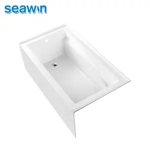 SeaWin Bathroom Deep Standard Fiberglass Solid Surface Acrylic Bathtubs Adult Skirt Tub