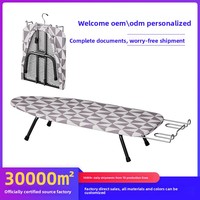 Planche à repasser pliable de bureau en métal avec support en tube d'acier, plateau de 16 cm d'épaisseur, usage domestique, conception télescopique