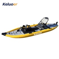 Kayak à pédales en PVC, canoë/kayak individuel pour la pêche, bateau à pédales rapide