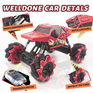 High-Speed 4WD <b>RC</b> Car LED Lights Dual-Mode Free Rotation Hand Sensor Remote <b>Control</b> Auto Drift Sprayed 2.4G Radio <b>Control</b> Toys - Product Image 2