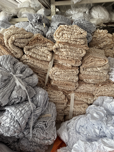 Doublure de <span class=keywords><strong>cercueil</strong></span> XF098 en satin blanc premium avec bordure en dentelle ondulée, doublure de <span class=keywords><strong>cercueil</strong></span> <span class=keywords><strong>moins</strong></span> chère pour les fabricants - Product Image 6