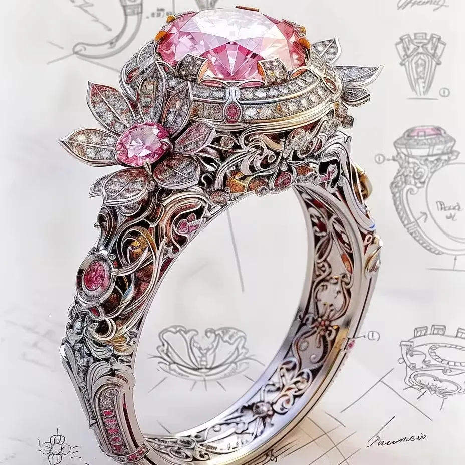 Женское винтажное элегантное обручальное кольцо из 18-каратного золота