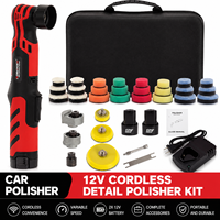 Polisseuse de voiture sans fil 12V, batterie au lithium rechargeable, mini outil de detailing, vitesse variable, kit d'entretien automobile portable