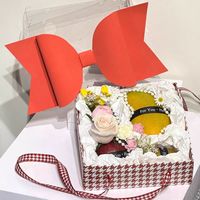 Nouvelles Pochettes Florales en Carton pour Noël et la Saint-Valentin 2026, Impression Quadricolore à Chaud Doré, Emballage Portable pour Fleurs