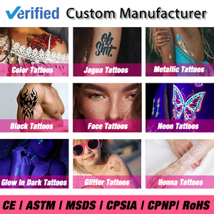 Qytat Tattoo nhà máy không độc hại nước chuyển fake A5 A4 tùy chỉnh tạm thời Tattoo tấm - Product Image 2