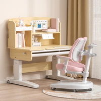 Table d'étude moderne en bois pour enfant, de haute qualité, multifonctionnelle, ergonomique, avec chaise et étagère, pour chambre à coucher, réglable en hauteur