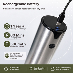 One-handed Operation Fast Charging Automatic Salt and <b>Pepper</b> Mill Customizable Sesame for Picnics - Product Image 2