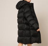 Fournisseur d'usine Coupe ample Veste d'hiver chaude en duvet pour femmes Longueur au genou Veste froide en duvet Amincissant et épaississant