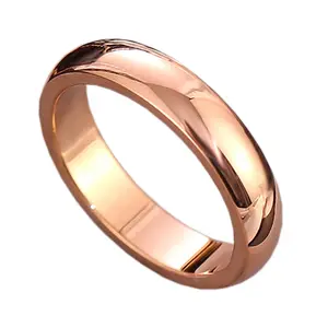 4Mm 6Mm Hoog Gepolijst Roestvrij Staal Effen Mannen Ringen Verloving Bruiloft Eenvoudig Paar Gouden Titanium Ring Sieraden